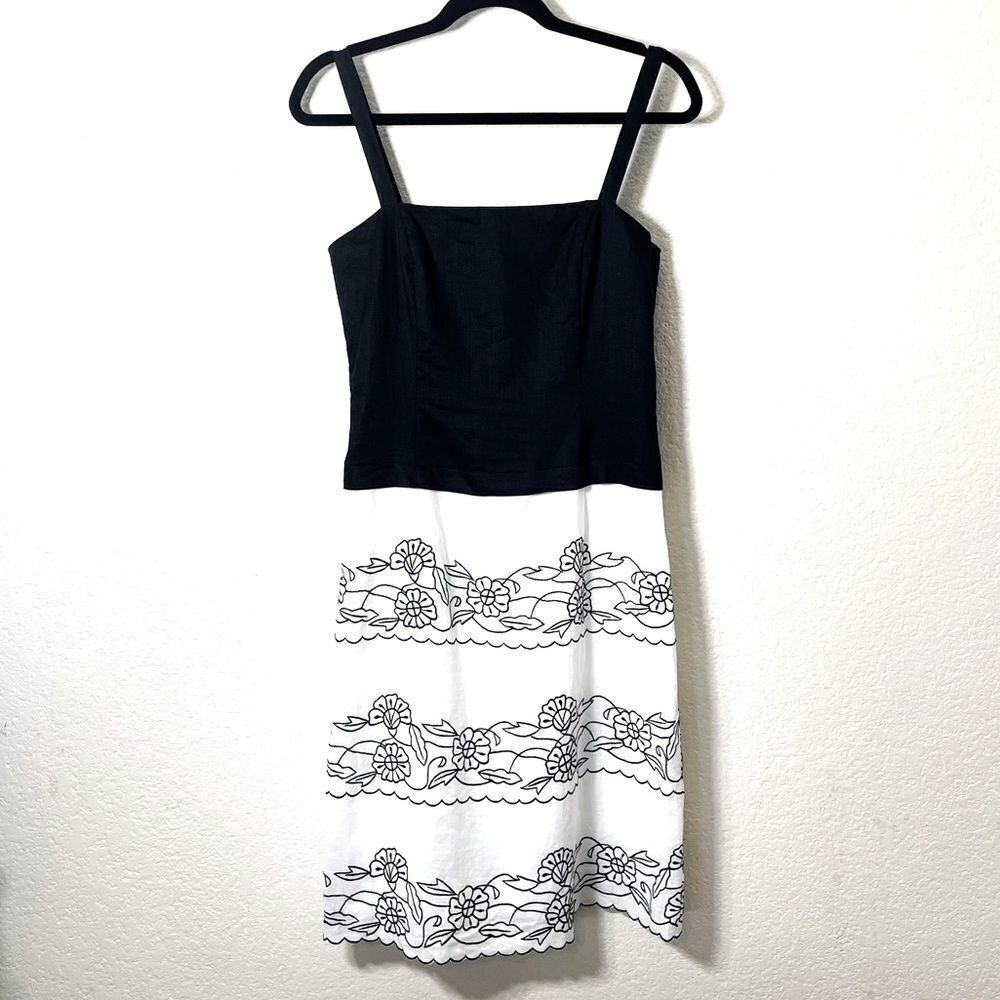 Nikki Valenti 100% Irish Linen Embroidered Dress